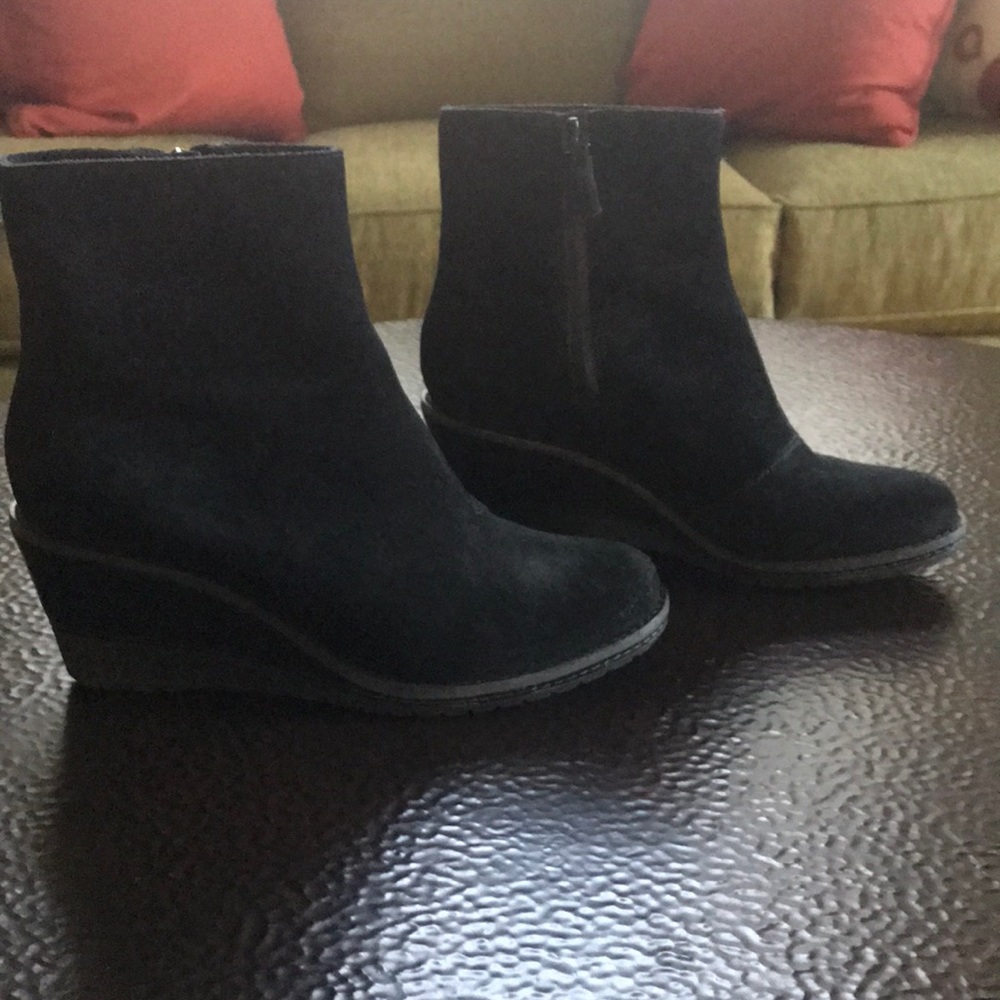 Cole Haan waterproof black suede booties